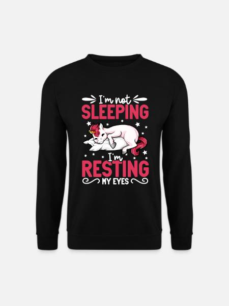 Ich schlafe nicht - Einhorn - Unisex Pullover - Schwarz