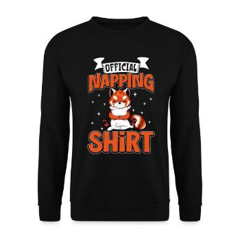 Chemise de sommeil officielle Red Panda - Sweat-shirt Unisexe - noir - Devant - Alina (178cm) & Michal (187cm)