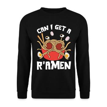 Drôle de monstre spaghetti volant japonais - Sweat-shirt Unisexe - noir - Devant - Alina (178cm) & Michal (187cm)