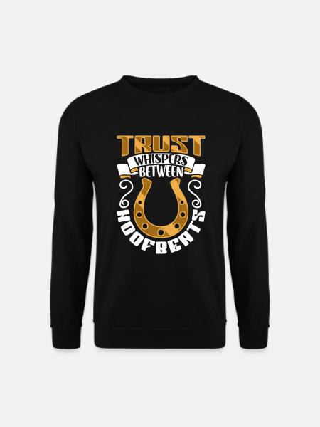 Vertrauen zwischen Hufschlägen - Pferde - Unisex Pullover - Schwarz