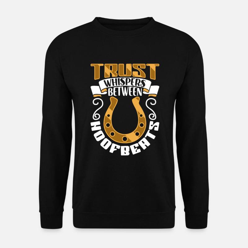 Vertrauen zwischen Hufschlägen - Pferde - Unisex Pullover - Schwarz