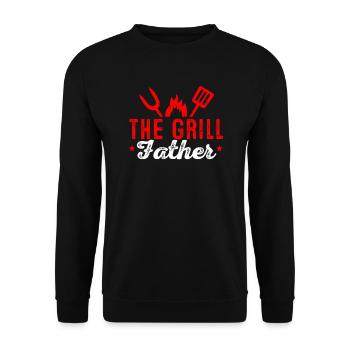 Barbecue Le Grill Père Fumée Grillé - Sweat-shirt Unisexe - noir - Devant - Alina (178cm) & Michal (187cm)