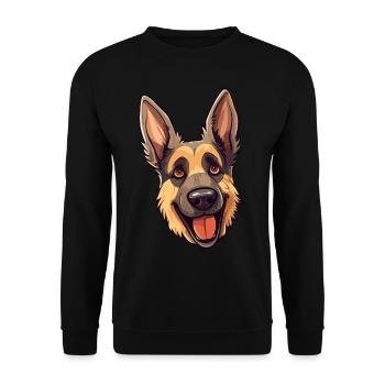 Just A Girl Who Loves German Shepherd für - Unisex Pullover - Schwarz - Vorne - Alina (178cm) & Michal (187cm)