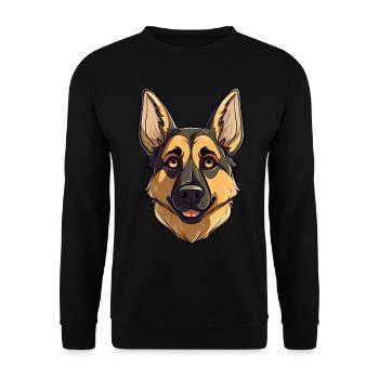 Just A Girl Who Loves German Shepherd für - Unisex Pullover - Schwarz - Vorne - Alina (178cm) & Michal (187cm)
