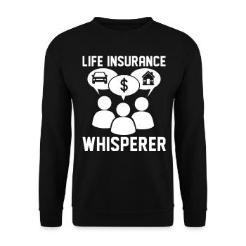 Funny Agent Broker - Unisex Sweatshirt - black - Front - Alina (178cm) & Michal (187cm)
