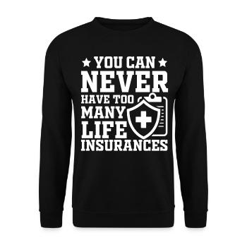 Drôle d’agent courtier - Sweat-shirt Unisexe - noir - Devant - Alina (178cm) & Michal (187cm)