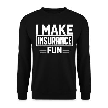 Funny insurance broker - Unisex Sweatshirt - black - Front - Alina (178cm) & Michal (187cm)