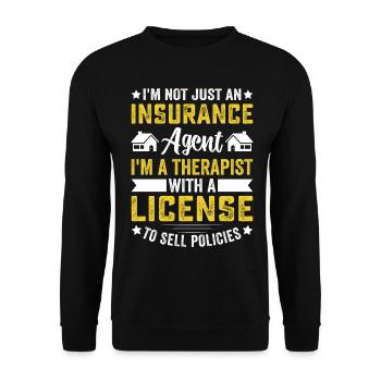 Weird broker - Unisex Sweatshirt - black - Front - Alina (178cm) & Michal (187cm)