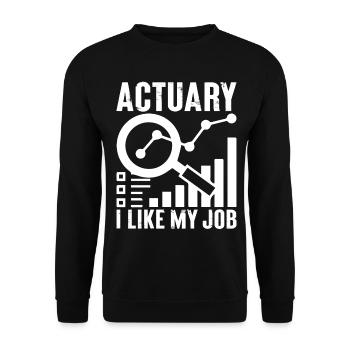 Funny Insurance Agent Broker Actuarial Math - Unisex Sweatshirt - black - Front - Alina (178cm) & Michal (187cm)