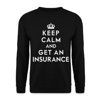 Funny Insurance Broker - Unisex Sweatshirt - black - Front - Alina (178cm) & Michal (187cm)