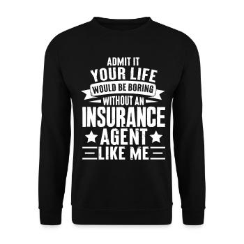 Strange broker - Unisex Sweatshirt - black - Front - Alina (178cm) & Michal (187cm)