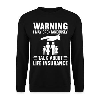 Drôle d’agent courtier - Sweat-shirt Unisexe - noir - Devant - Alina (178cm) & Michal (187cm)