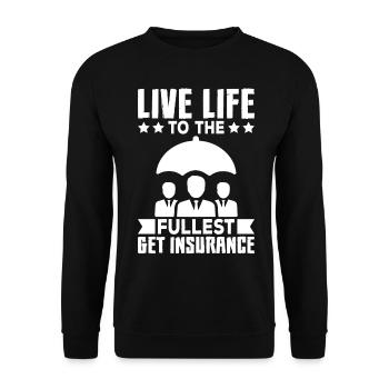 Funny insurance broker - Unisex Sweatshirt - black - Front - Alina (178cm) & Michal (187cm)