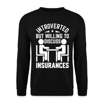 Funny insurance broker - Unisex Sweatshirt - black - Front - Alina (178cm) & Michal (187cm)