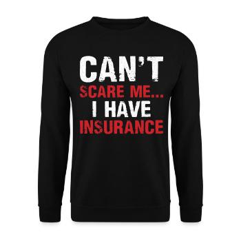 Funny insurance broker - Unisex Sweatshirt - black - Front - Alina (178cm) & Michal (187cm)