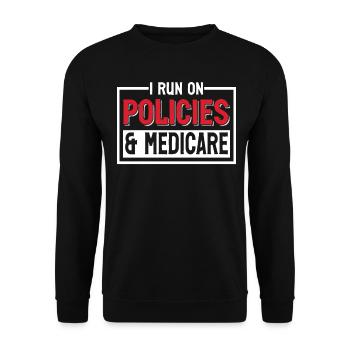 Funny Medical Insurance Agent Broker - Unisex Sweatshirt - black - Front - Alina (178cm) & Michal (187cm)