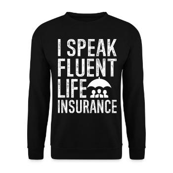 Funny insurance broker - Unisex Sweatshirt - black - Front - Alina (178cm) & Michal (187cm)