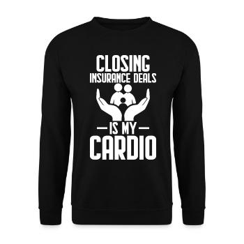 Funny insurance broker - Unisex Sweatshirt - black - Front - Alina (178cm) & Michal (187cm)