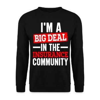 Funny insurance broker - Unisex Sweatshirt - black - Front - Alina (178cm) & Michal (187cm)