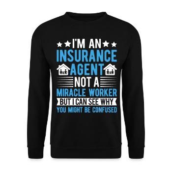 Strange broker - Unisex Sweatshirt - black - Front - Alina (178cm) & Michal (187cm)