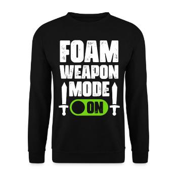 Lustiges Larp Live-Action-Rollenspiel Gamer-Schwer - Unisex Pullover - Schwarz - Vorne - Alina (178cm) & Michal (187cm)