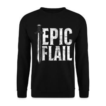 Lustiges Larp Live-Action-Rollenspiel - Unisex Pullover - Schwarz - Vorne - Alina (178cm) & Michal (187cm)