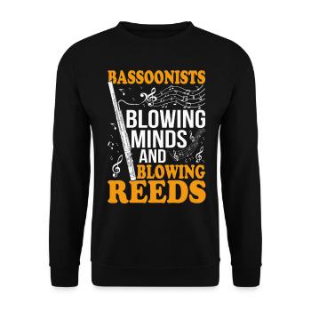 Funny bassoonist - Unisex Sweatshirt - black - Front - Alina (178cm) & Michal (187cm)