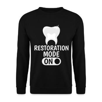 Funny Dental Lab Technician Dentist - Unisex Sweatshirt - black - Front - Alina (178cm) & Michal (187cm)