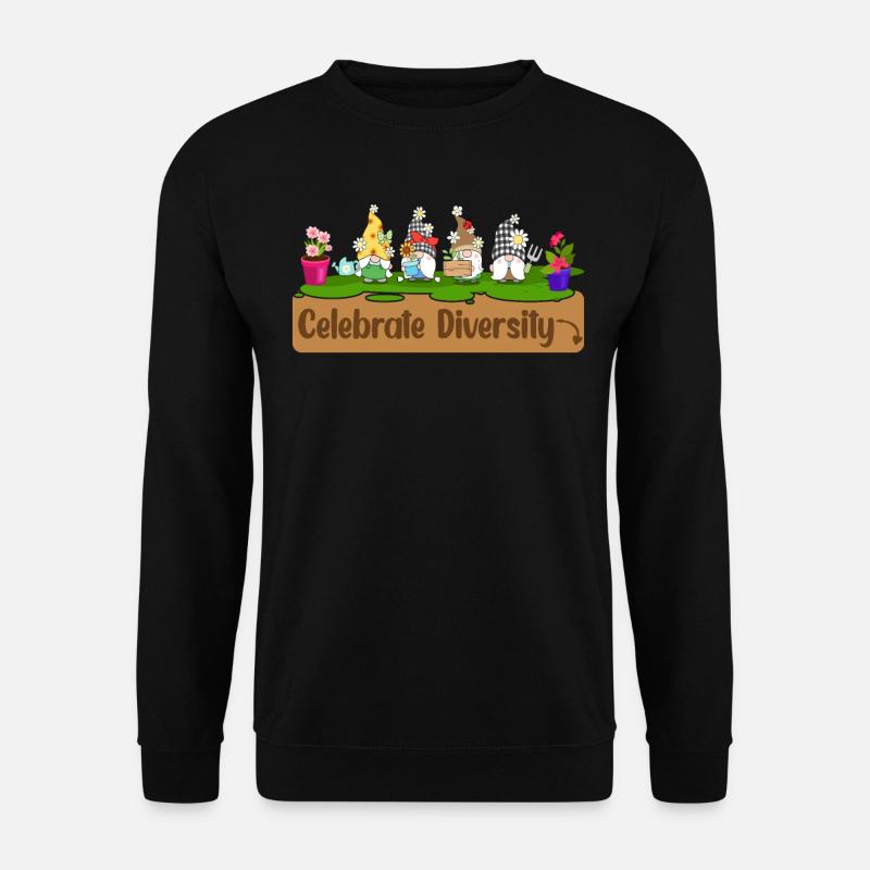 Lustiger Gartenzwerg Gartenarbeit Zwerggarten - Unisex Pullover - Schwarz