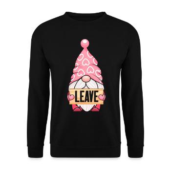 Funny garden gnome gardening dwarf garden - Unisex Sweatshirt - black - Front - Alina (178cm) & Michal (187cm)