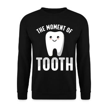 Funny Dental Lab Technician Dentist - Unisex Sweatshirt - black - Front - Alina (178cm) & Michal (187cm)