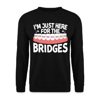 Funny Dental Lab Technician Dentist - Unisex Sweatshirt - black - Front - Alina (178cm) & Michal (187cm)