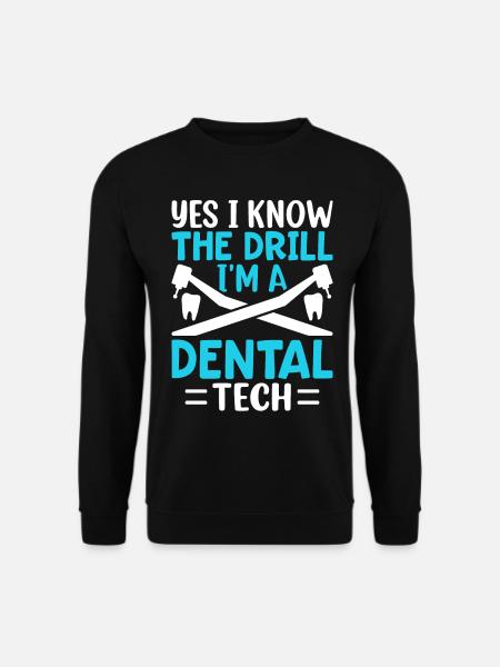 Funny Dental Lab Technician Dentist - Unisex Sweatshirt - black