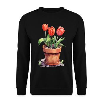 Greenhouse Garden Plants Gardener Retirement - Unisex Sweatshirt - black - Front - Alina (178cm) & Michal (187cm)