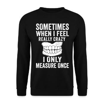 Drôle de technicien de laboratoire dentaire Dentiste - Sweat-shirt Unisexe - noir - Devant - Alina (178cm) & Michal (187cm)