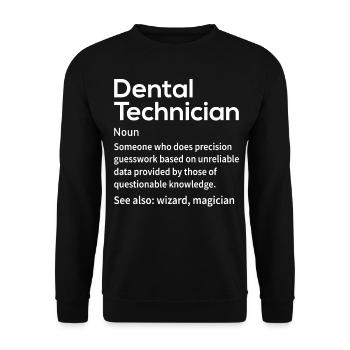 Drôles de prothésistes dentaires - Sweat-shirt Unisexe - noir - Devant - Alina (178cm) & Michal (187cm)