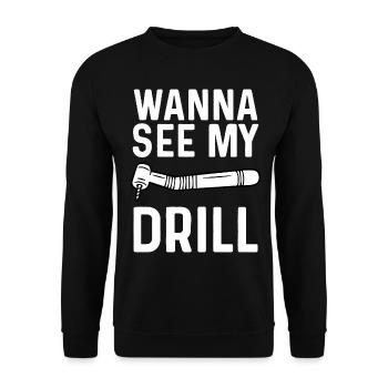 Funny Dental Lab Technician Dentist - Unisex Sweatshirt - black - Front - Alina (178cm) & Michal (187cm)