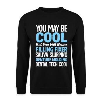 Funny dental technicians - Unisex Sweatshirt - black - Front - Alina (178cm) & Michal (187cm)