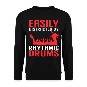 Drôle de pagaie de course de bateau-dragon - Sweat-shirt Unisexe - noir - Devant - Alina (178cm) & Michal (187cm)