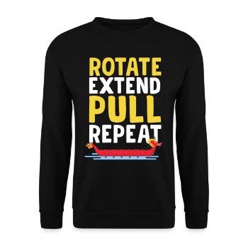 Drôle de pagaie de course de bateau-dragon - Sweat-shirt Unisexe - noir - Devant - Alina (178cm) & Michal (187cm)