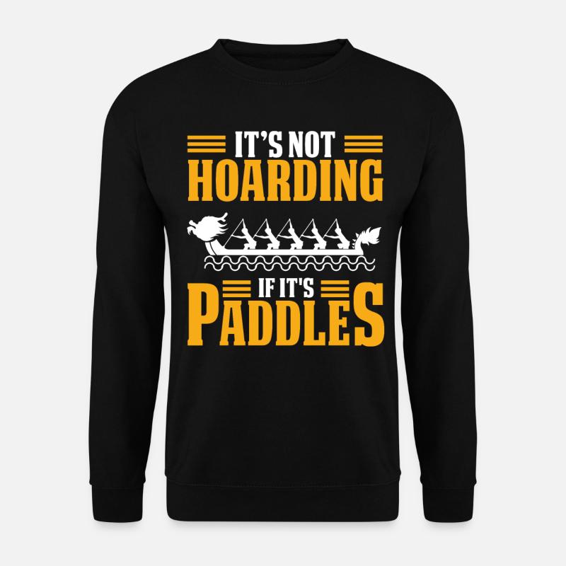 Lustiges Drachenboot-Rennpaddel - Unisex Pullover - Schwarz