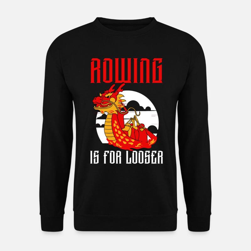 Lustiges Drachenboot-Rennpaddel - Unisex Pullover - Schwarz