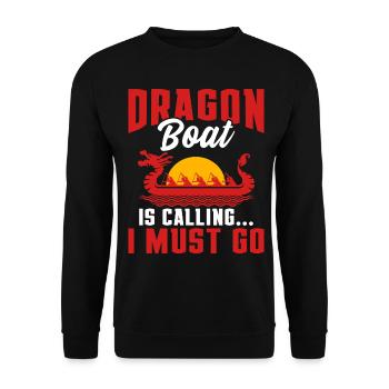 Drôle de bateau-dragon - Ich muss zum Rennen - Sweat-shirt Unisexe - noir - Devant - Alina (178cm) & Michal (187cm)