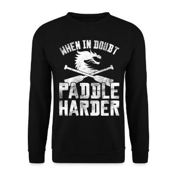 Courses de bateaux-dragons amusantes - Sweat-shirt Unisexe - noir - Devant - Alina (178cm) & Michal (187cm)