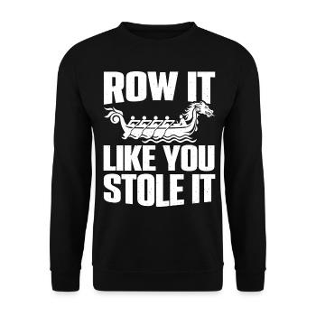 Funny Dragon Boat Racing Paddle - Unisex Sweatshirt - black - Front - Alina (178cm) & Michal (187cm)