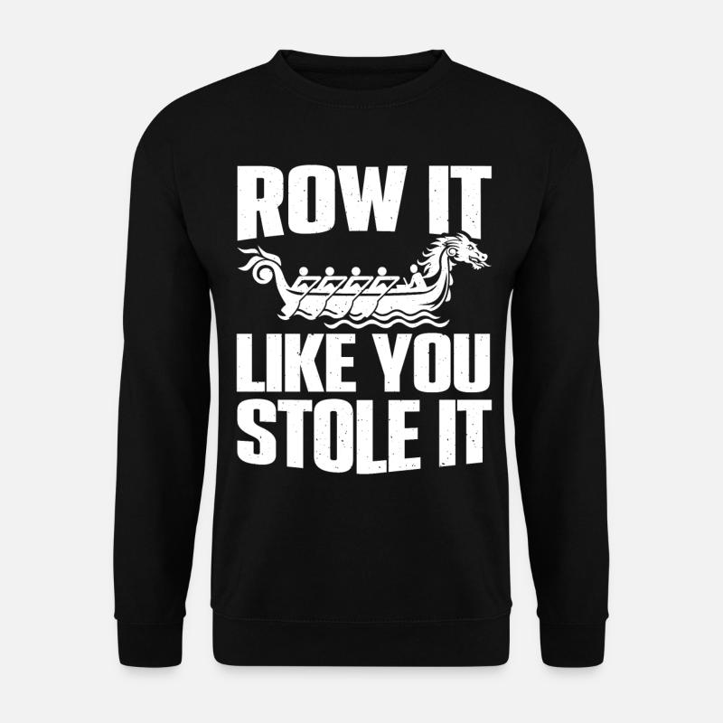 Lustiges Drachenboot-Rennpaddel - Unisex Pullover - Schwarz