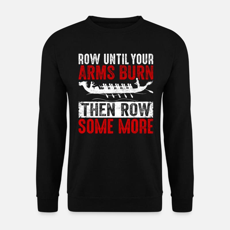 Lustiges Drachenboot-Rennpaddel - Unisex Pullover - Schwarz