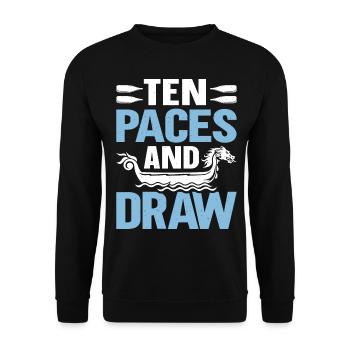 Drôle de pagaie de course de bateau-dragon - Sweat-shirt Unisexe - noir - Devant - Alina (178cm) & Michal (187cm)