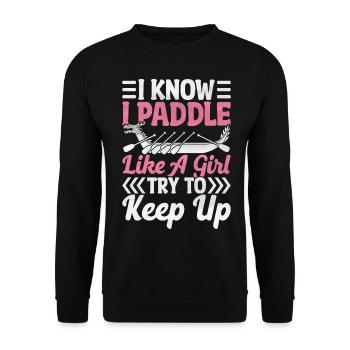 Fun dragon boat races - Unisex Sweatshirt - black - Front - Alina (178cm) & Michal (187cm)