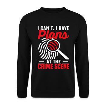 Lustig Forensischer Wissenschaftler Wissenschaft - Unisex Pullover - Schwarz - Vorne - Alina (178cm) & Michal (187cm)